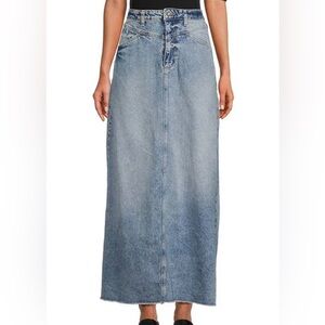 Free People We The Free Come As You Are Denim Maxi Skirt